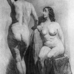 Drawing In The High Art School book - two nude woman poses