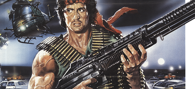 Rambo first blood original movie poster 1989 sylvester stallone header